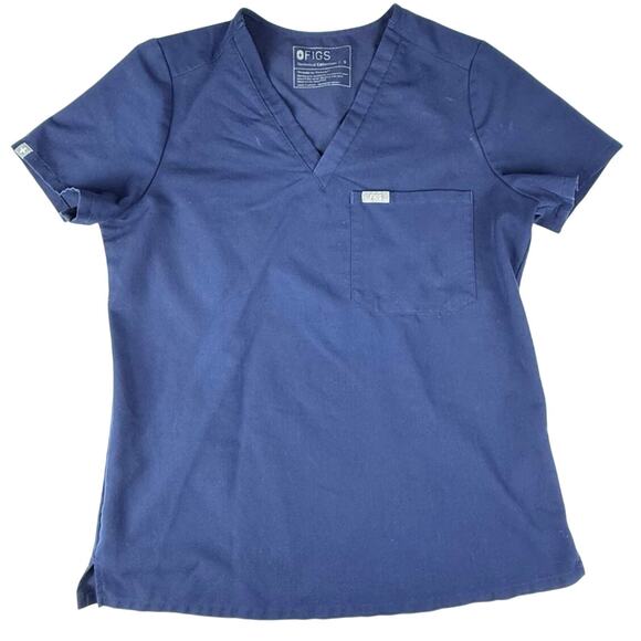 FIGS Technical Collection Scrub Top - Size S - Navy Blue - Picture 1 of 4